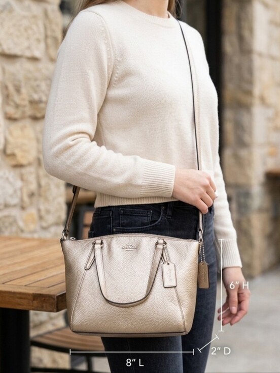 Coach Handbags - Coach Edie Pebbled Leather Tote 2017 GUC